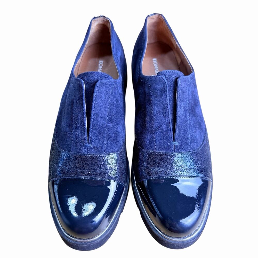 DONALD J. PLINER Cloud Blue Suede Leather Laceless Oxford Womens Shoes 8.5 M - Picture 2 of 10